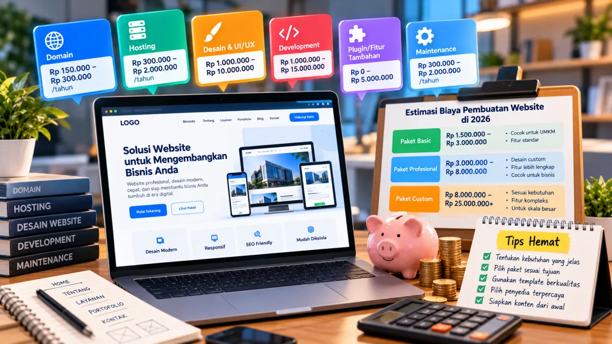 Berapa Biaya Pembuatan Website di 2026? Rincian Lengkap dan Tips Hemat