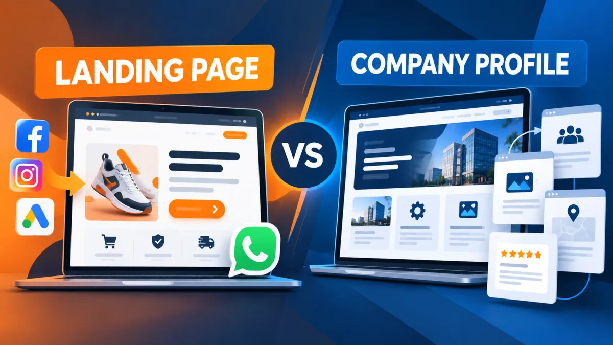 Landing Page vs Company Profile: Mana yang Cocok untuk Bisnis Anda?