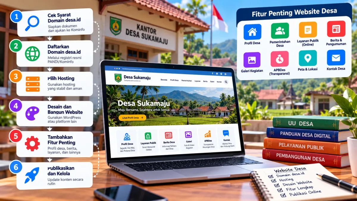 Cara Membuat Website Desa: Syarat Domain .desa.id, Fitur Penting, dan Langkahnya