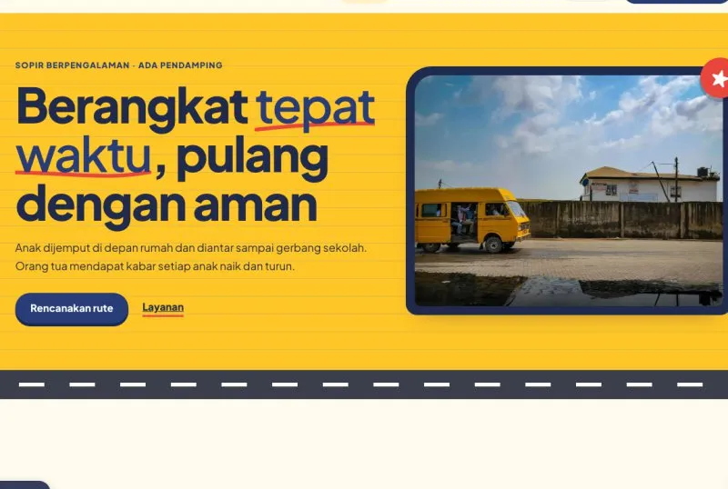 Tampilan theme Antar Jemput Sekolah
