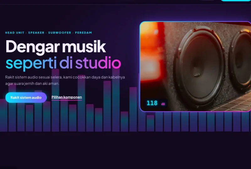 Tampilan template Audio Mobil & Peredam