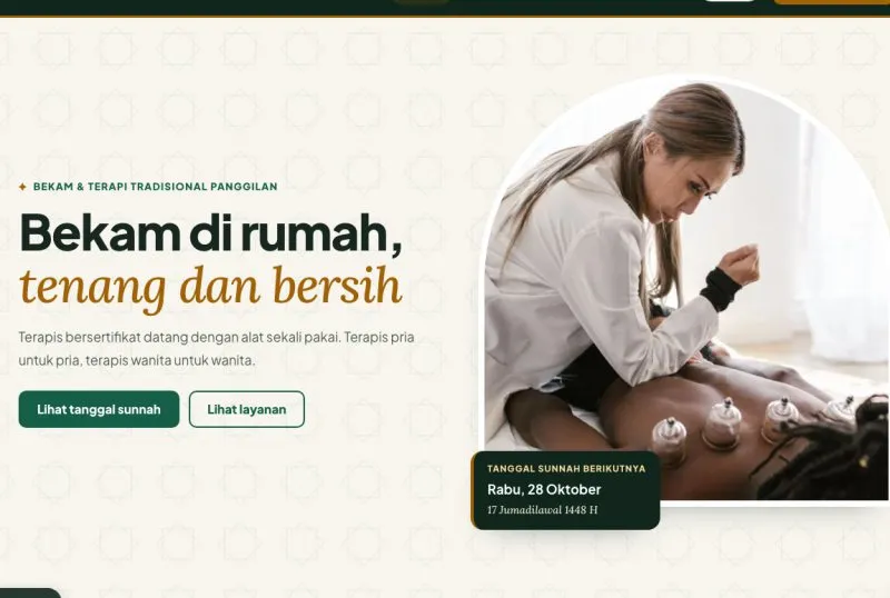 Tampilan theme Bekam & Terapi Tradisional