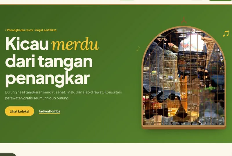 Tampilan theme Burung Kicau