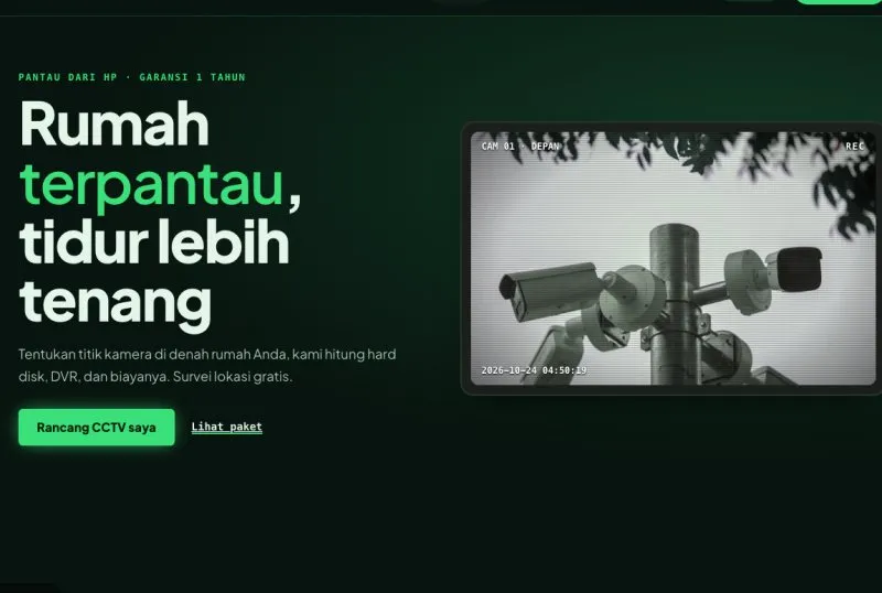 Tampilan theme Pasang CCTV