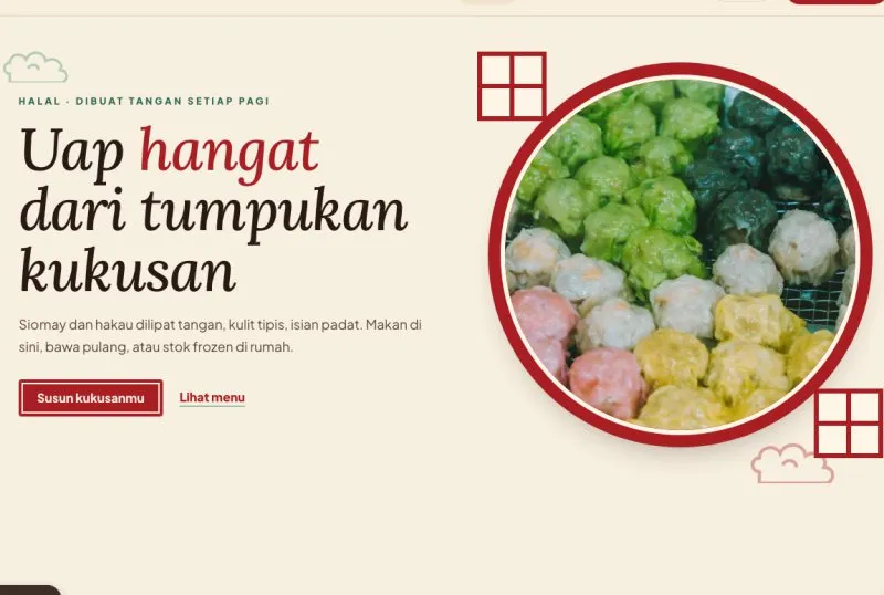 Tampilan template Dimsum & Bakpao