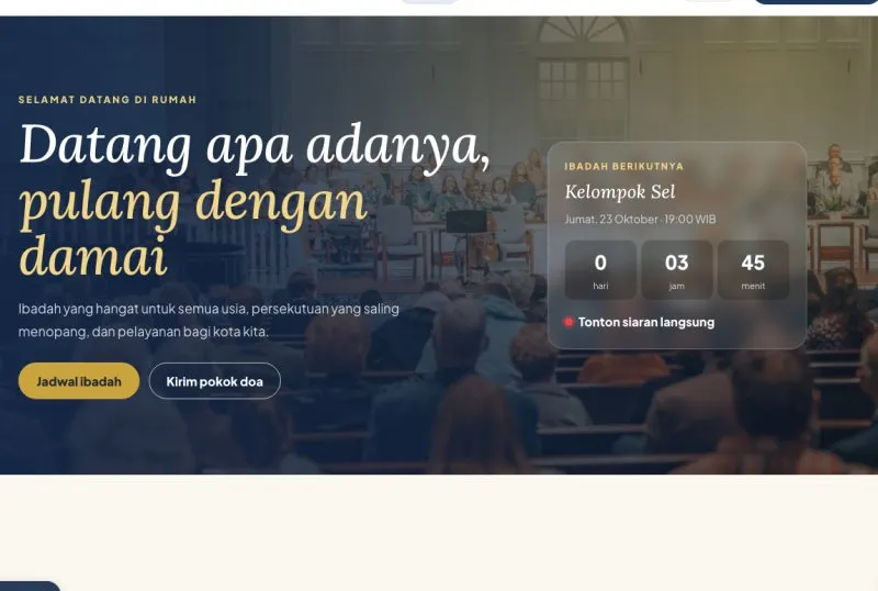 Tampilan theme Gereja & Persekutuan