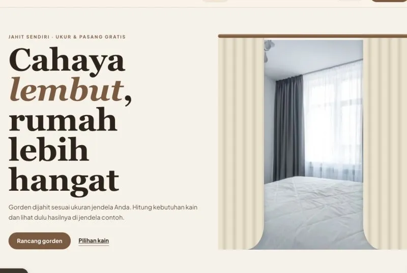 Tampilan theme WordPress Gorden & Vitrase