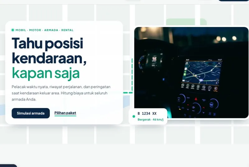 Tampilan theme GPS Tracker Kendaraan
