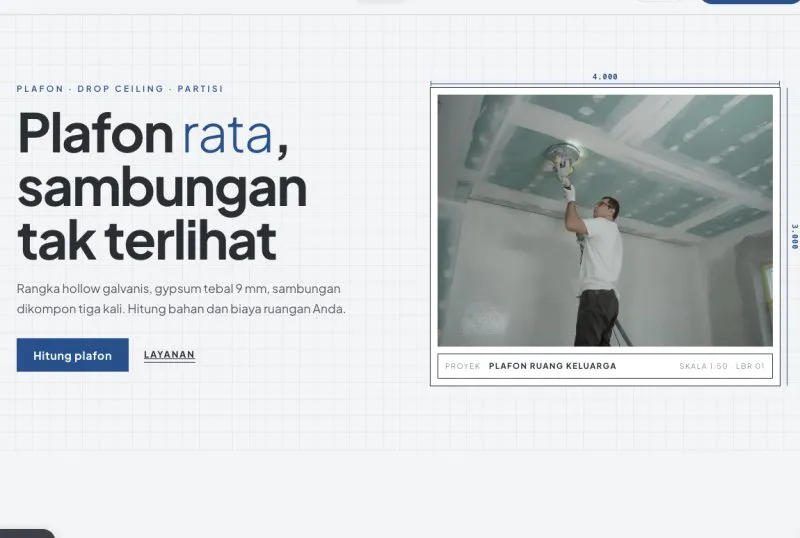 Tampilan theme Plafon Gypsum & Partisi