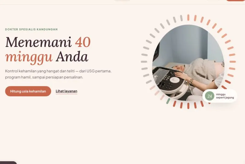 Tampilan theme Dokter Kandungan
