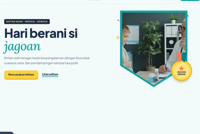 Tampilan theme Rumah Khitan