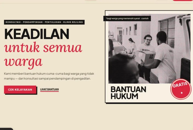 Tampilan theme Lembaga Bantuan Hukum