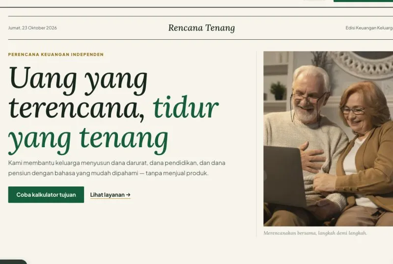 Tampilan theme Perencana Keuangan