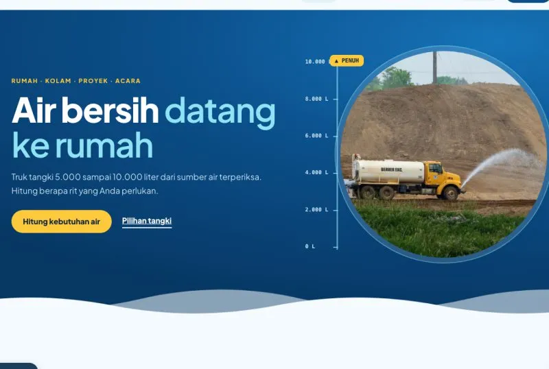 Tampilan theme Truk Tangki Air Bersih