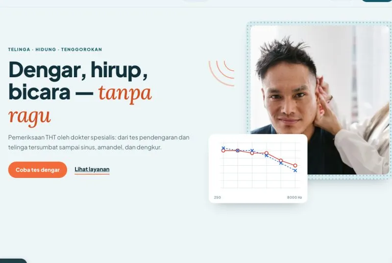 Tampilan theme Klinik THT