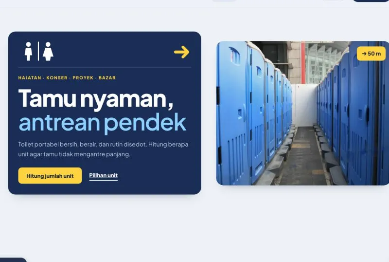 Tampilan theme Sewa Toilet Portabel
