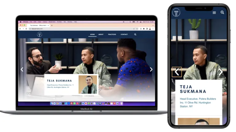 Tampilan website Teja Sukmana