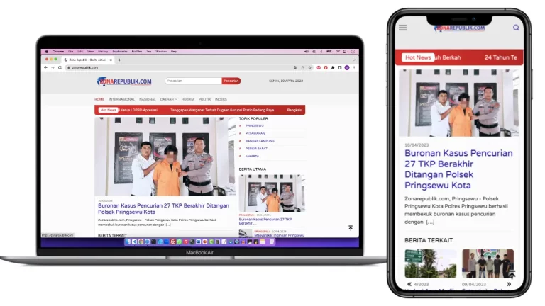 Tampilan website Zona Republik