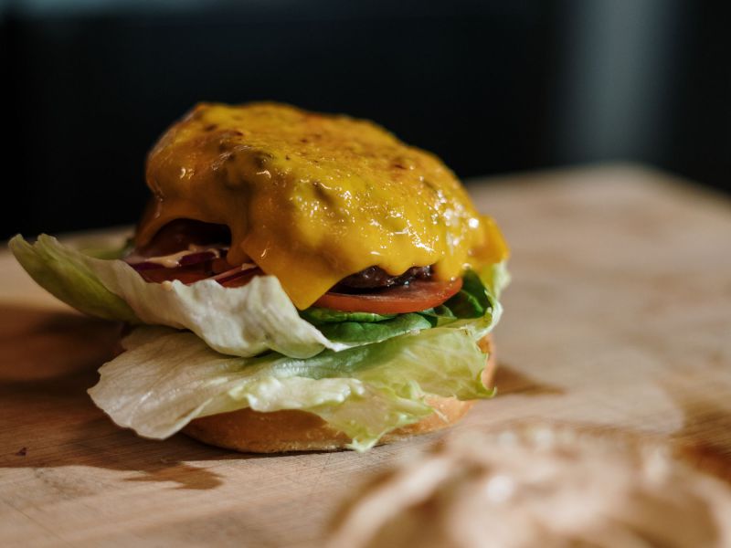 Egg Rendang Burger