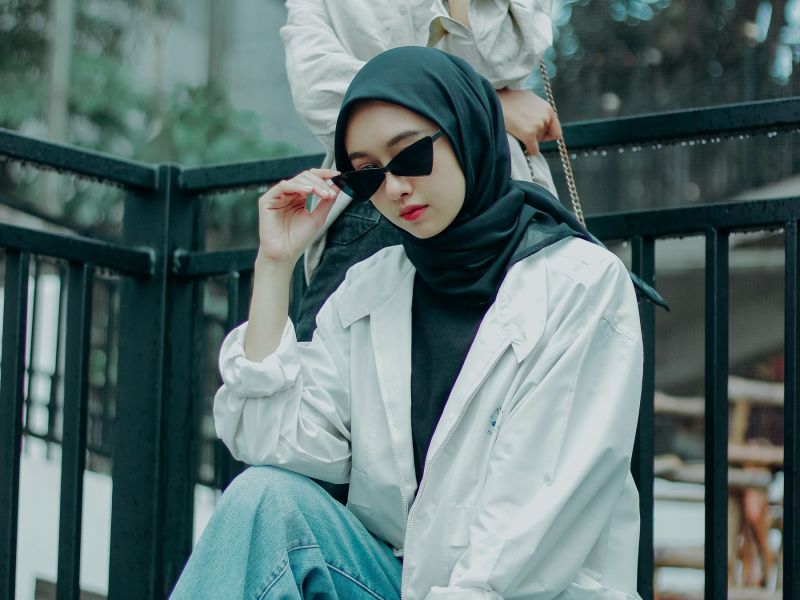 Segi Empat Voal Motif