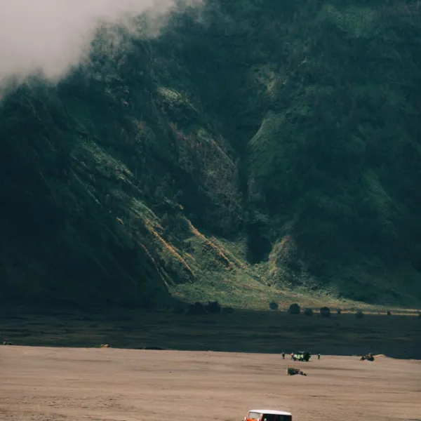 Kabut pagi di kaldera